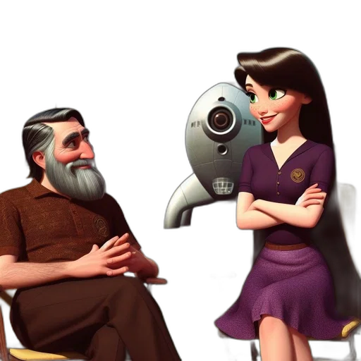 robot, 3d render, concept art, cartoon transparent PNG cut-out