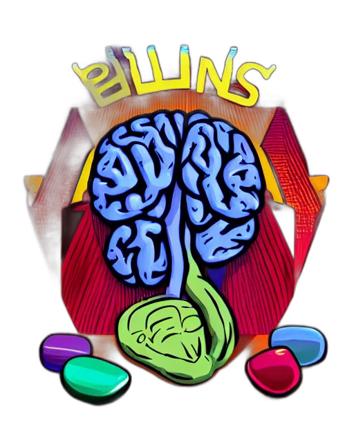 concept art, awesome, logo, brain transparent PNG cut-out