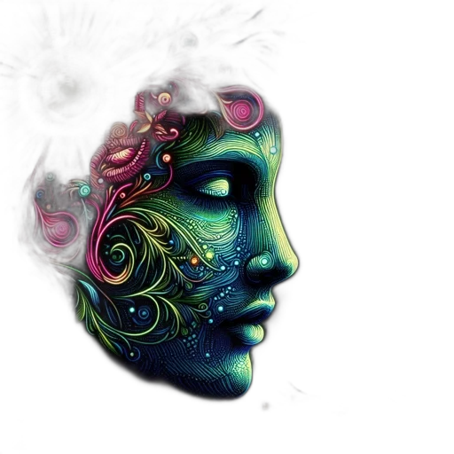 mask, face, crown, fantasy art transparent PNG cut-out