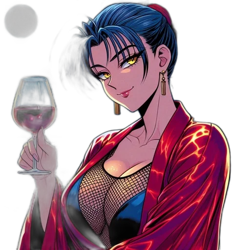 dress, comic book art, cyberpunk, vaporwave transparent PNG cut-out
