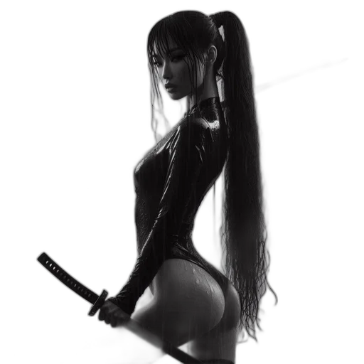 staff, weapon, sword, hair transparent PNG cut-out