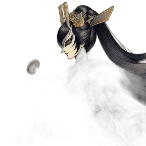 dragon, mask, weapon, staff transparent PNG cut-out