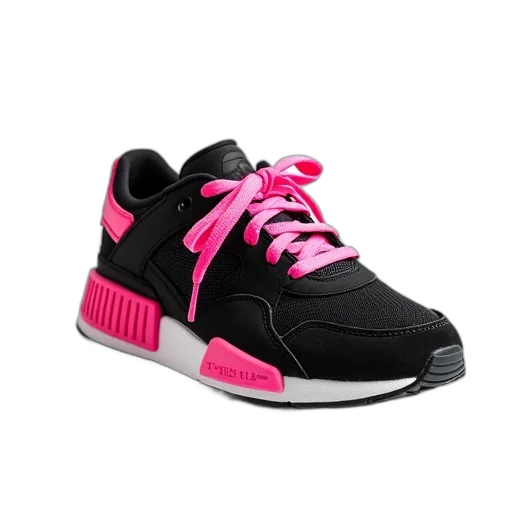 shoes, vaporwave, 3d render, black transparent PNG cut-out