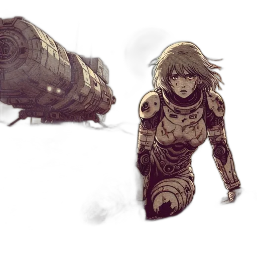 weapon, creature, sword, hair transparent PNG cut-out
