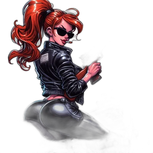 jacket, comic book art, concept art, cyberpunk transparent PNG cut-out