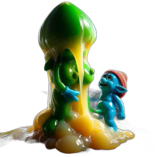 bottle, creature, 3d render, concept art transparent PNG cut-out