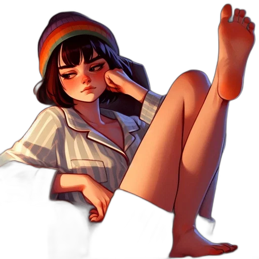hat, dress, shoes, pixel art transparent PNG cut-out