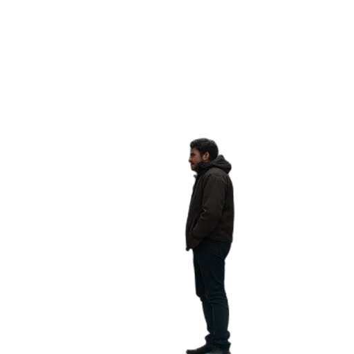 jacket, staff, umbrella, robot transparent PNG cut-out