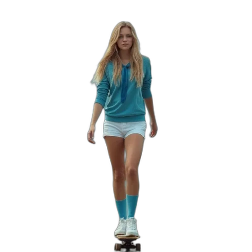 dress, shoes, hair, staff transparent PNG cut-out