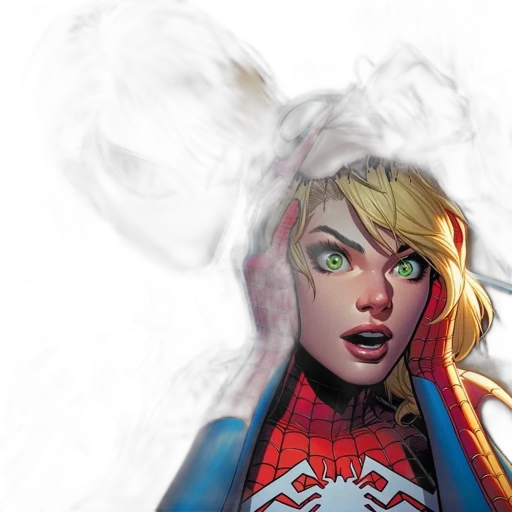 comic book art, concept art, two, women transparent PNG cut-out