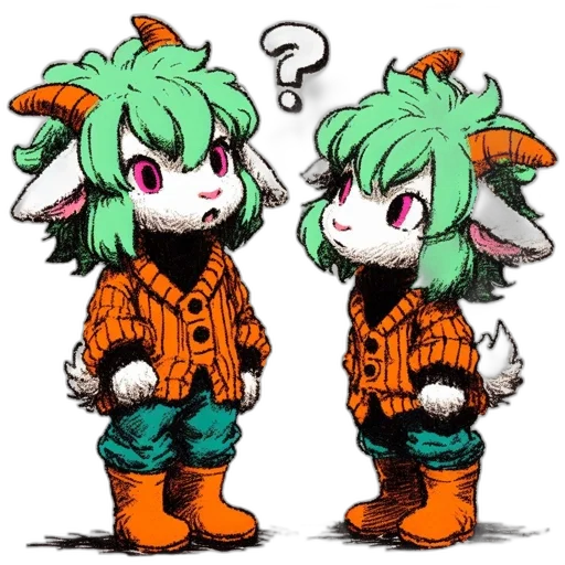 creature, jacket, pixel art, concept art transparent PNG cut-out
