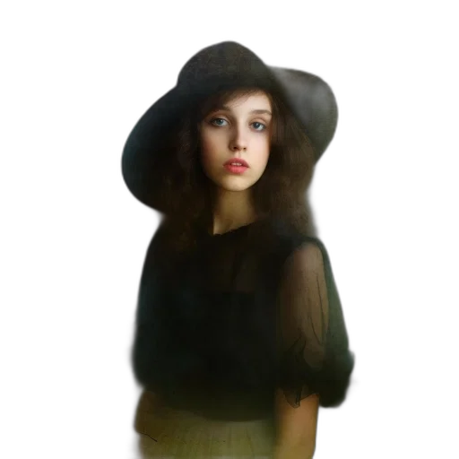hat, dress, face, crown transparent PNG cut-out