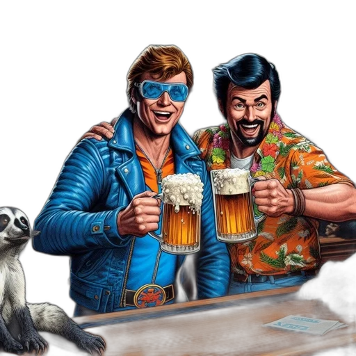 jacket, animal, concept art, comic book art transparent PNG cut-out
