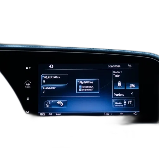 car, close, infotain, screen transparent PNG cut-out