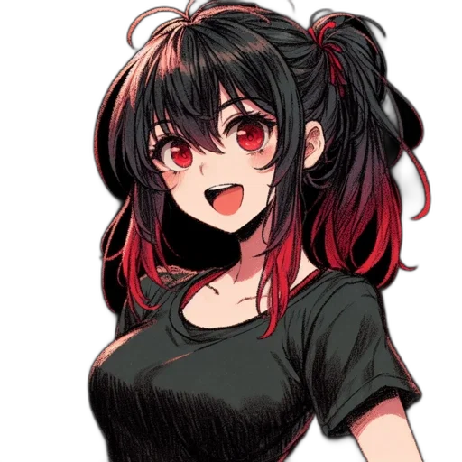 staff, dress, hair, face transparent PNG cut-out