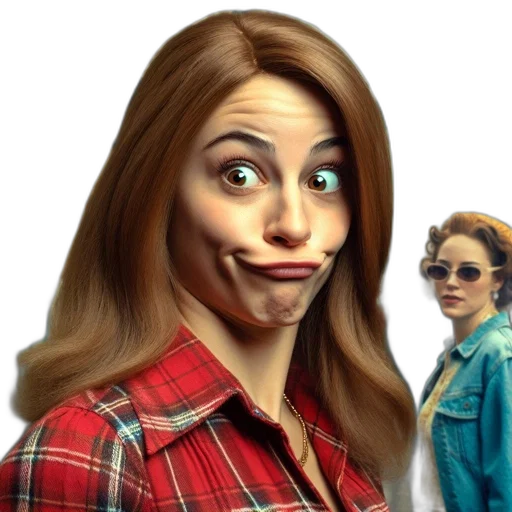 face, hair, jacket, cartoon transparent PNG cut-out