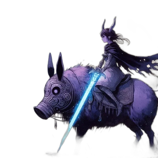 dragon, sword, animal, staff transparent PNG cut-out