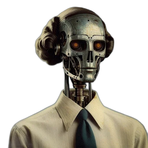 robot, face, mask, staff transparent PNG cut-out