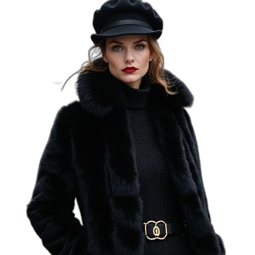 hat, jacket, photorealistic, dark transparent PNG cut-out