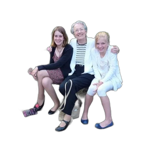 staff, shoes, three, women transparent PNG cut-out