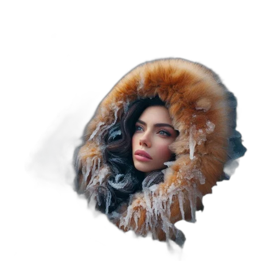 jacket, hair, hat, face transparent PNG cut-out