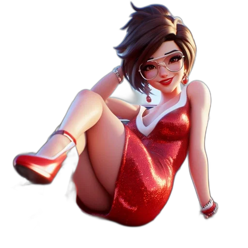 dress, shoes, staff, concept art transparent PNG cut-out