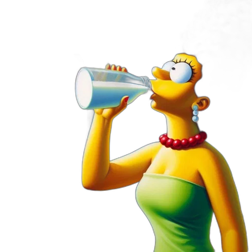 bottle, dress, photorealistic, concept art transparent PNG cut-out