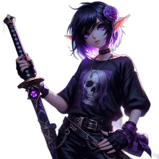 staff, weapon, sword, fantasy art transparent PNG cut-out