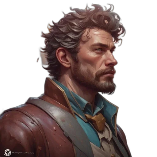 face, staff, jacket, sword transparent PNG cut-out