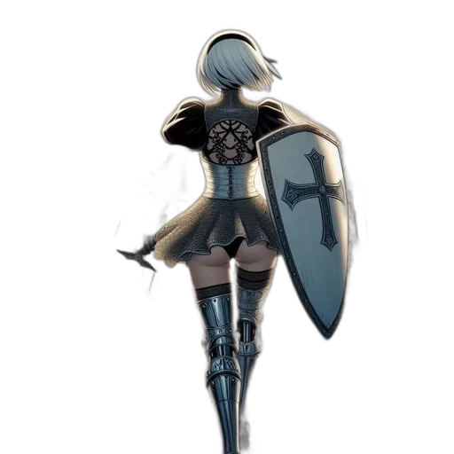 sword, weapon, robot, dress transparent PNG cut-out