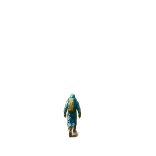 robot, jacket, creature, staff transparent PNG cut-out