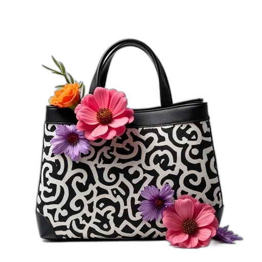 photorealistic, monochrome, image, flowery transparent PNG cut-out