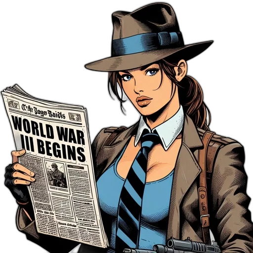 hat, weapon, comic book art, cartoon transparent PNG cut-out