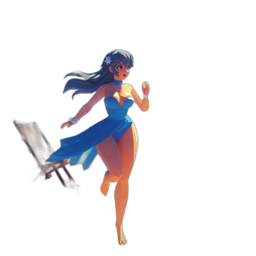 dress, staff, weapon, concept art transparent PNG cut-out