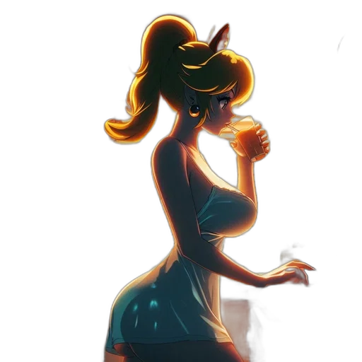 dress, staff, concept art, fantasy art transparent PNG cut-out