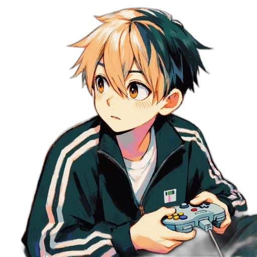 weapon, jacket, anime, pixel art transparent PNG cut-out