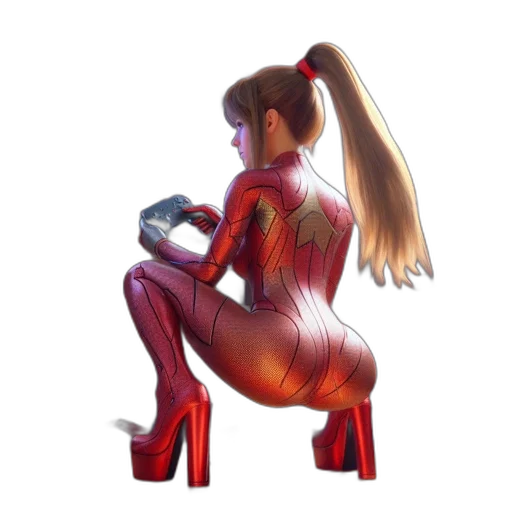 robot, dress, weapon, hair transparent PNG cut-out