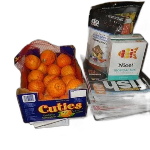 food, box, cuties, clementines transparent PNG cut-out