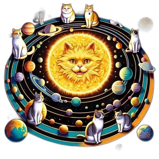 concept art, pixel art, outer space, artistic transparent PNG cut-out