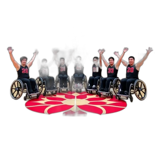 concept art, 3d render, group, athletes transparent PNG cut-out