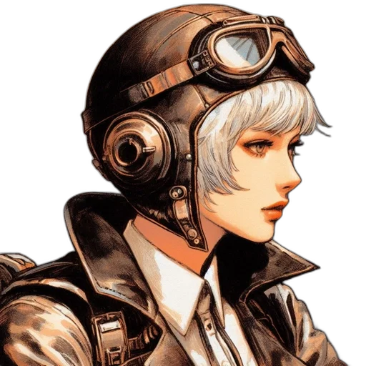 jacket, face, robot, concept art transparent PNG cut-out