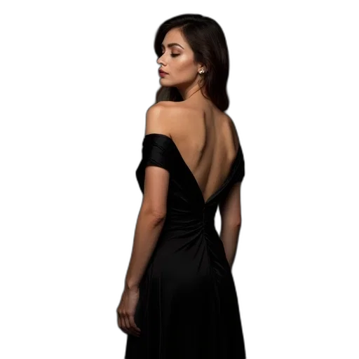 dress, jewelry, staff, photorealistic transparent PNG cut-out