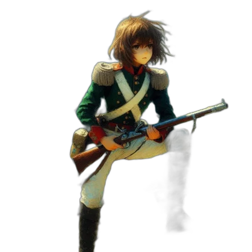weapon, sword, jacket, staff transparent PNG cut-out