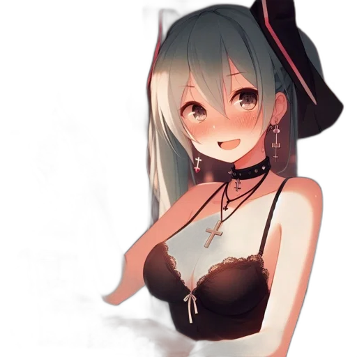 dress, hat, robot, staff transparent PNG cut-out