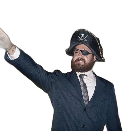 staff, hat, jacket, man transparent PNG cut-out