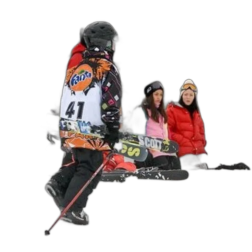 jacket, snow, group, skiers transparent PNG cut-out