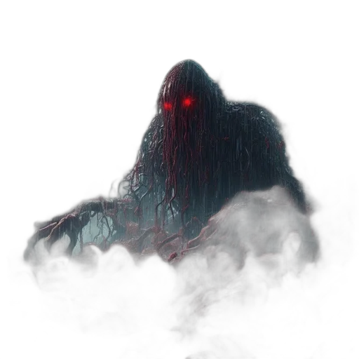 creature, mask, hair, face transparent PNG cut-out
