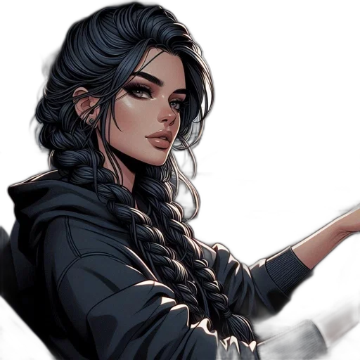 staff, jacket, hair, fantasy art transparent PNG cut-out