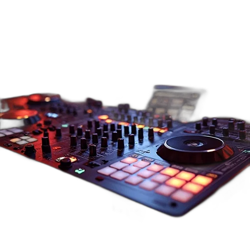 3d render, mixing, table, studio transparent PNG cut-out