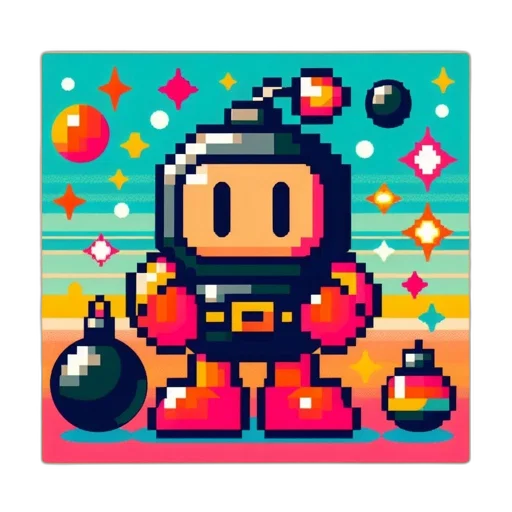 robot, pixel art, concept art, cyberpunk transparent PNG cut-out